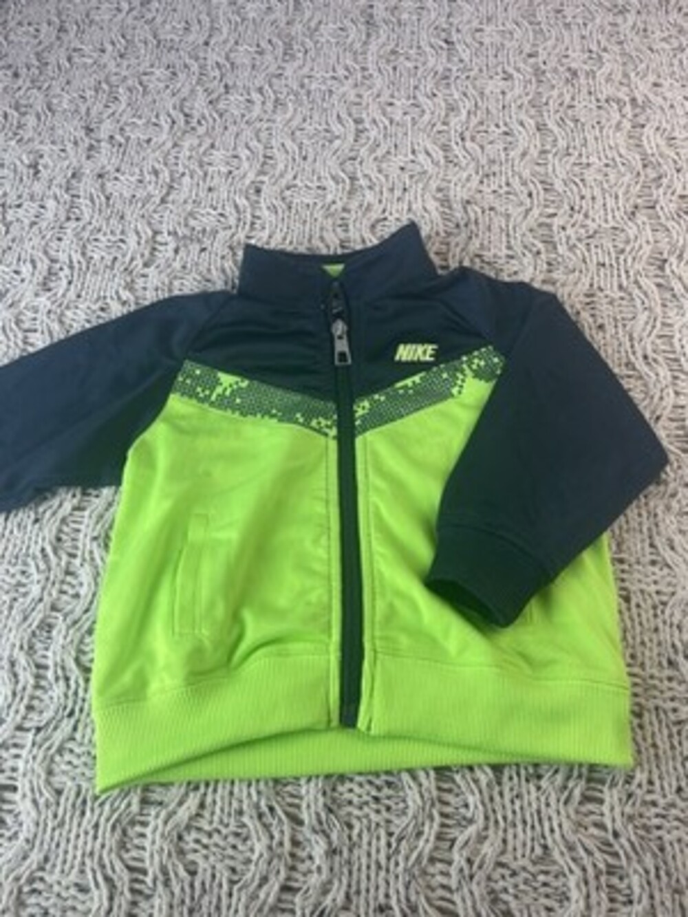 Nike Kids Full-zip track jacket 12M Volt green / navy